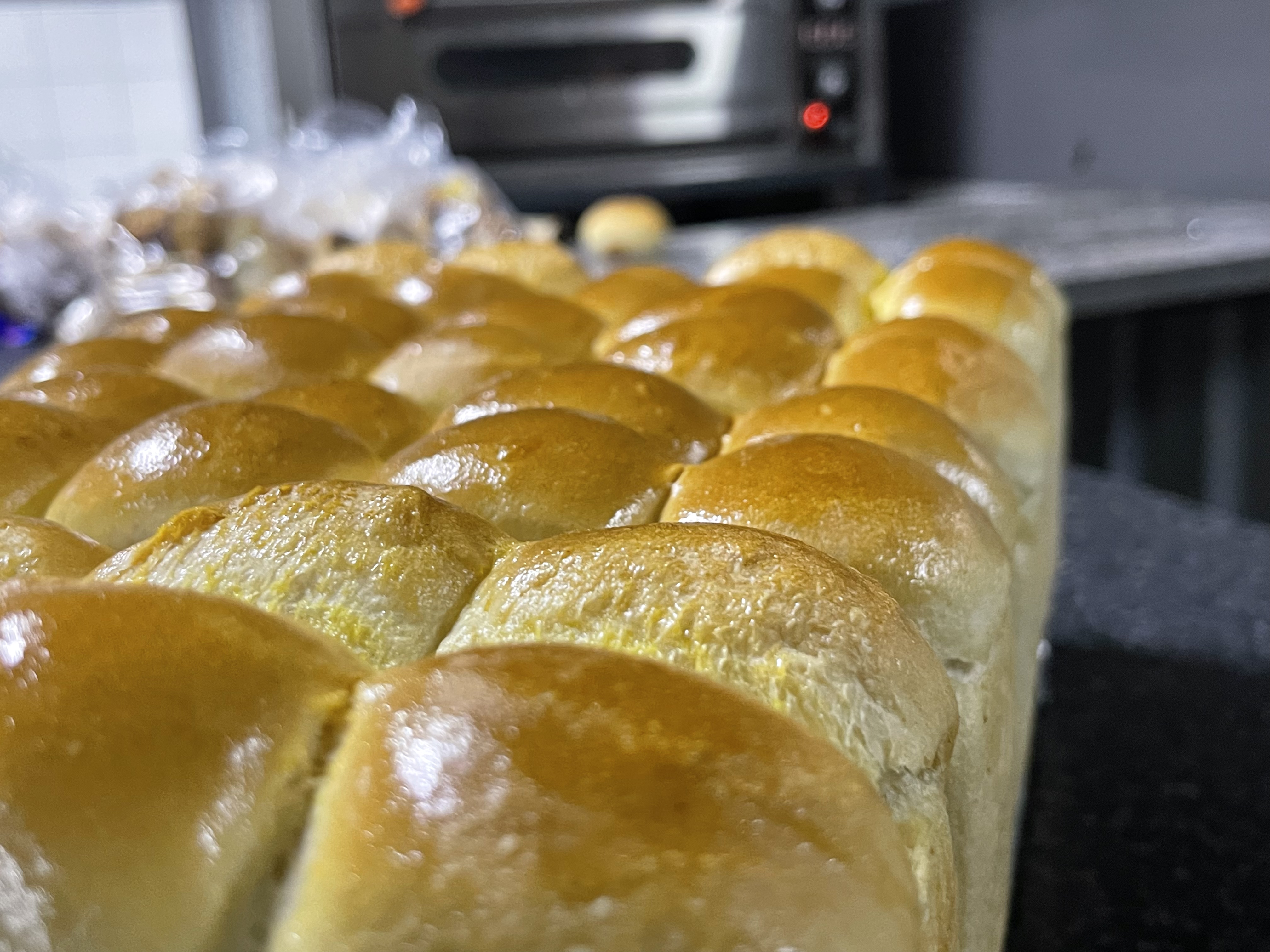 Freshly baked golden pull-apart Mabaso